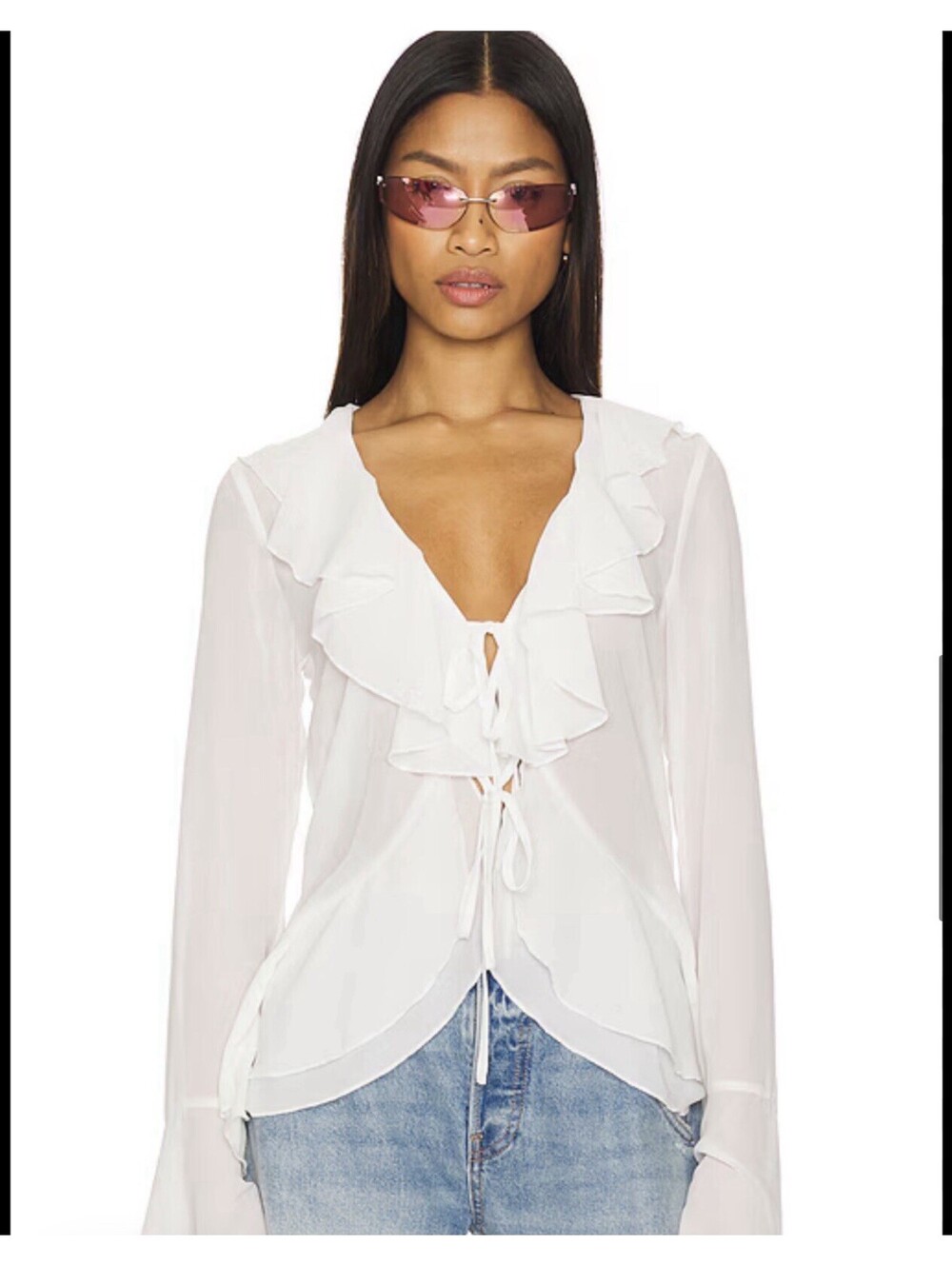 More To Come Alisia Top In Ivory Size Medium